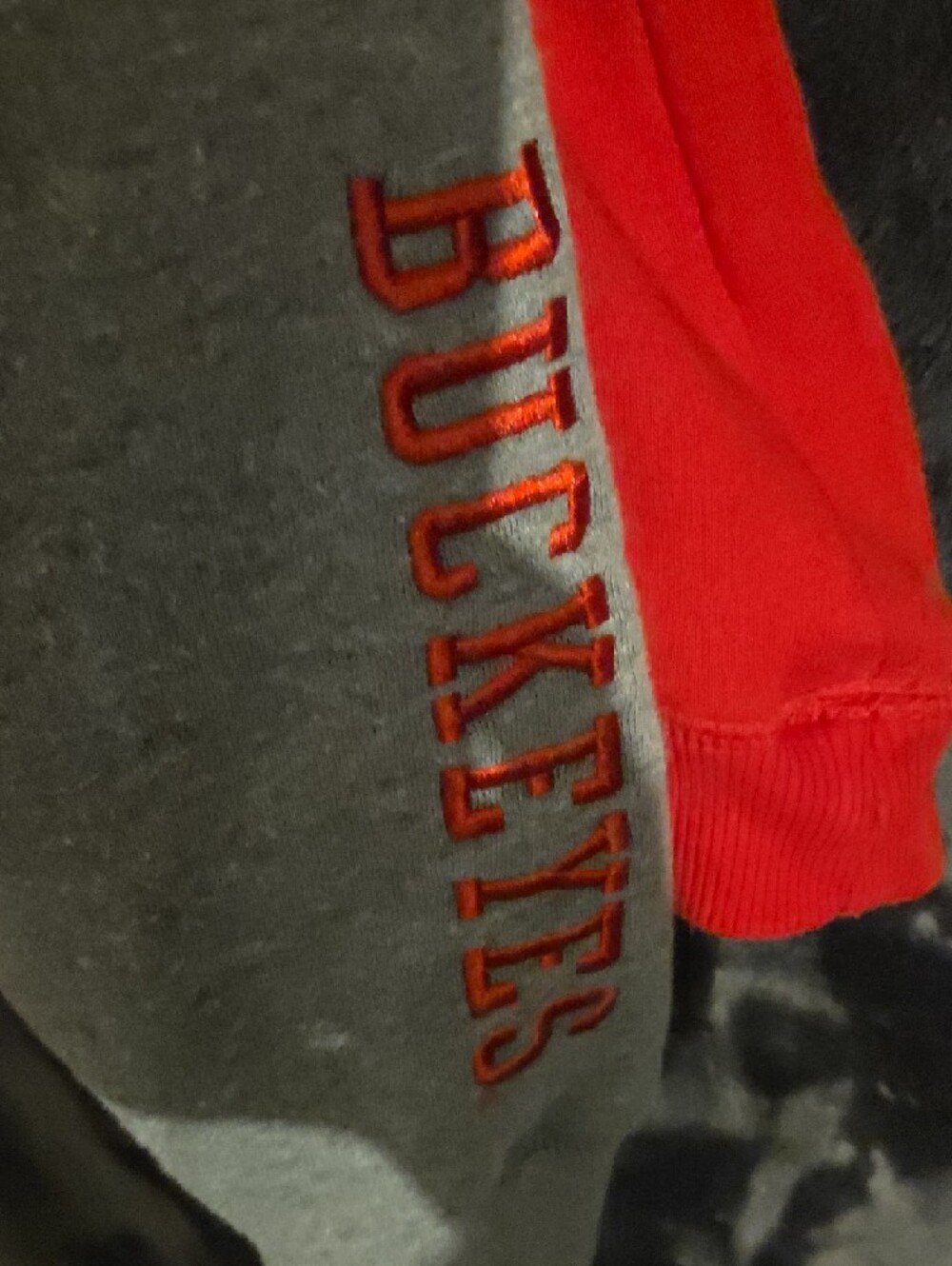 Ohio State Gray and Red Hooded Pullover Sweater - Picture 4 of 6